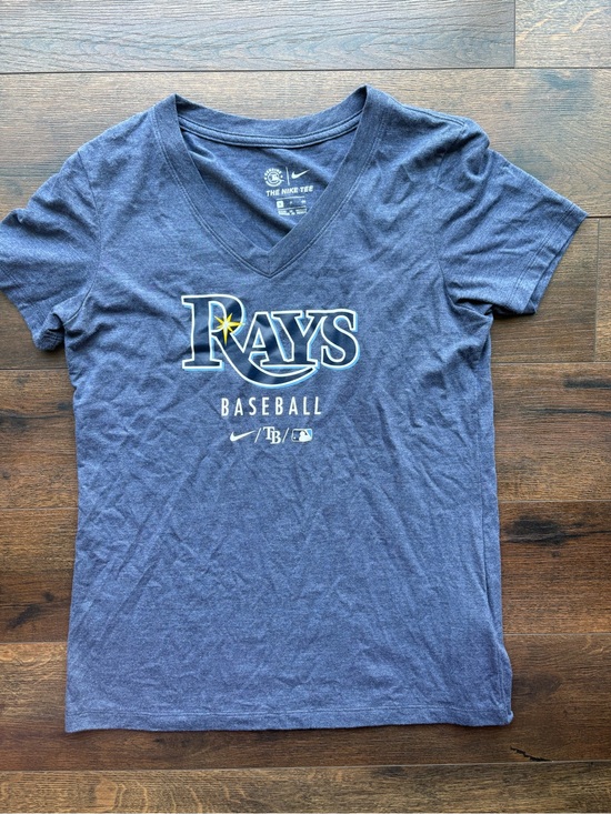 Nike Other - Nike Navy Blue Tampa Bay Rays V-Neck Tee with Team Logo